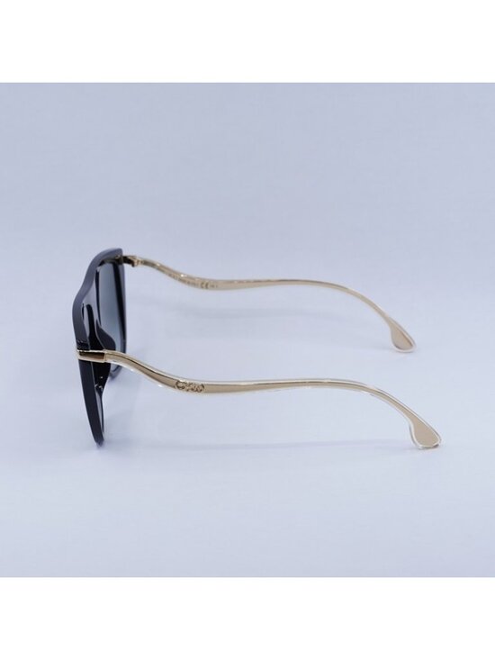 Jimmy Choo SUVI/S 807/FQ Sunglasses Black Aviator Frame, Grey Lenses main image 8
